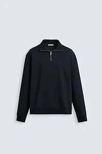 BASIC QUARTER-ZIP SWEATSHIRT