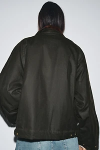 VESTE ENDUITE COL CONTRASTE ZW COLLECTION