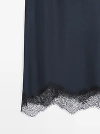 Camisole top with contrast lace detail