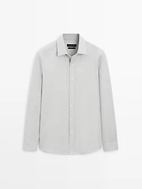 Chemise regular fit en coton mélangé