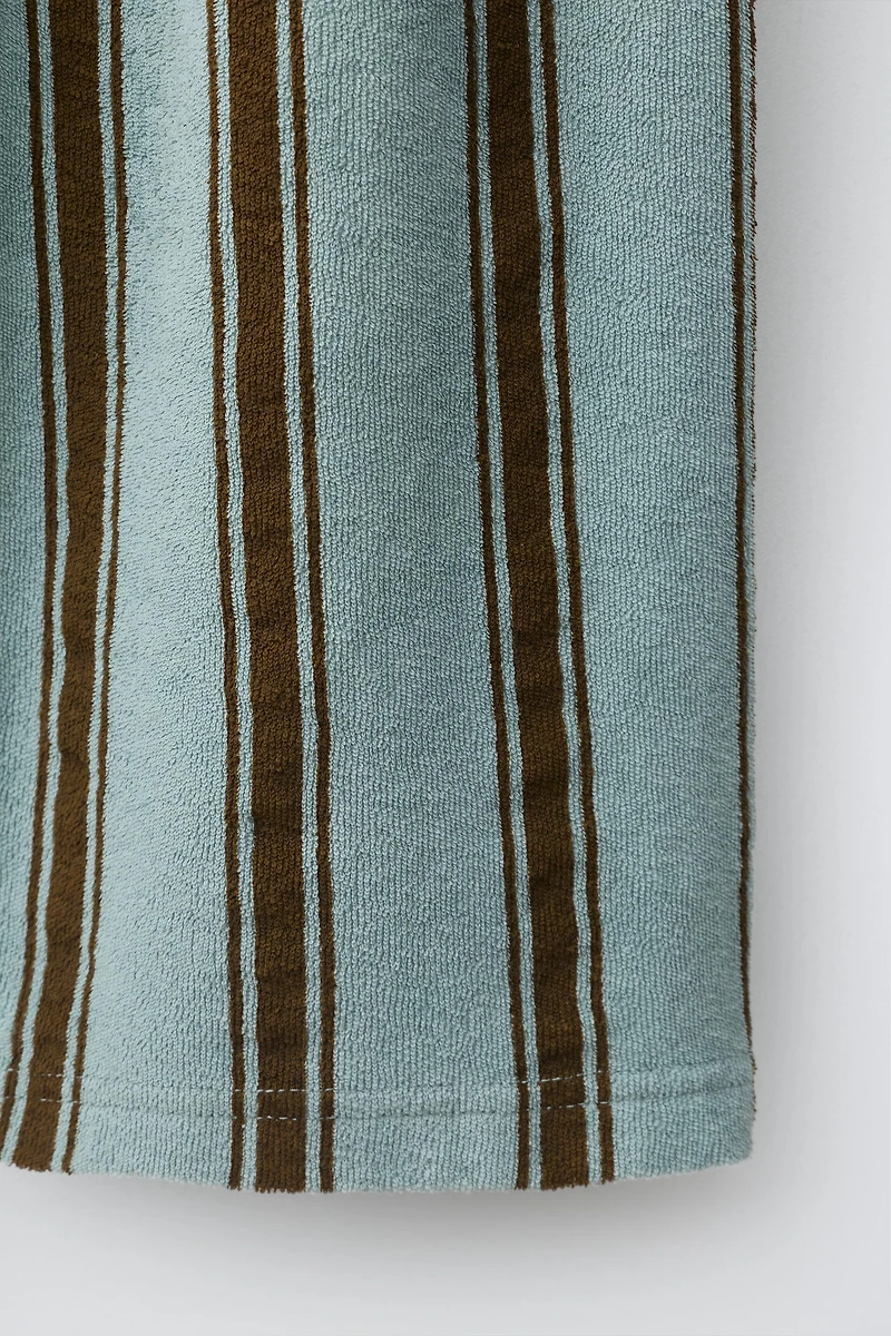 RELAXED TOWEL EFFECT STRIPED PANTS