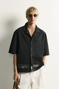 RELAXED FIT SHIRT WITH CONTRAST TRIM