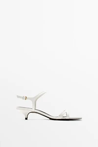 Sandale cuir talon bas