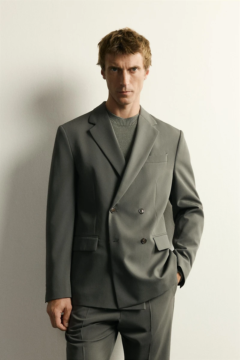 VESTE DE COSTUME CROISÉE CONFORT