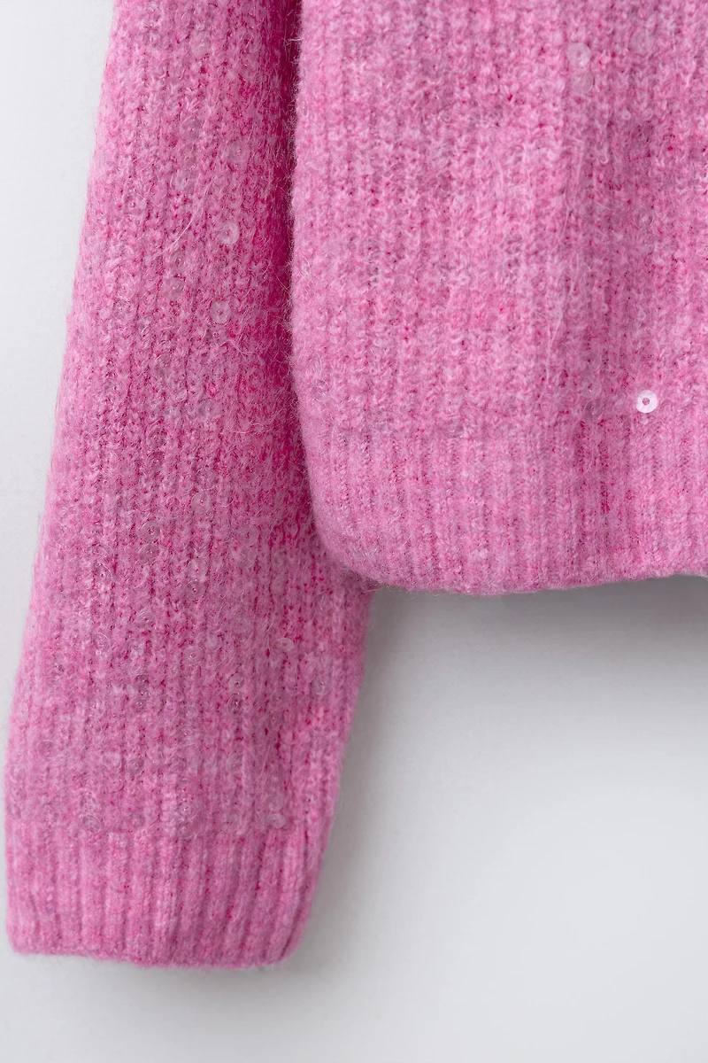 SEQUIN KNIT SWEATER