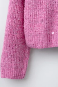 SEQUIN KNIT SWEATER