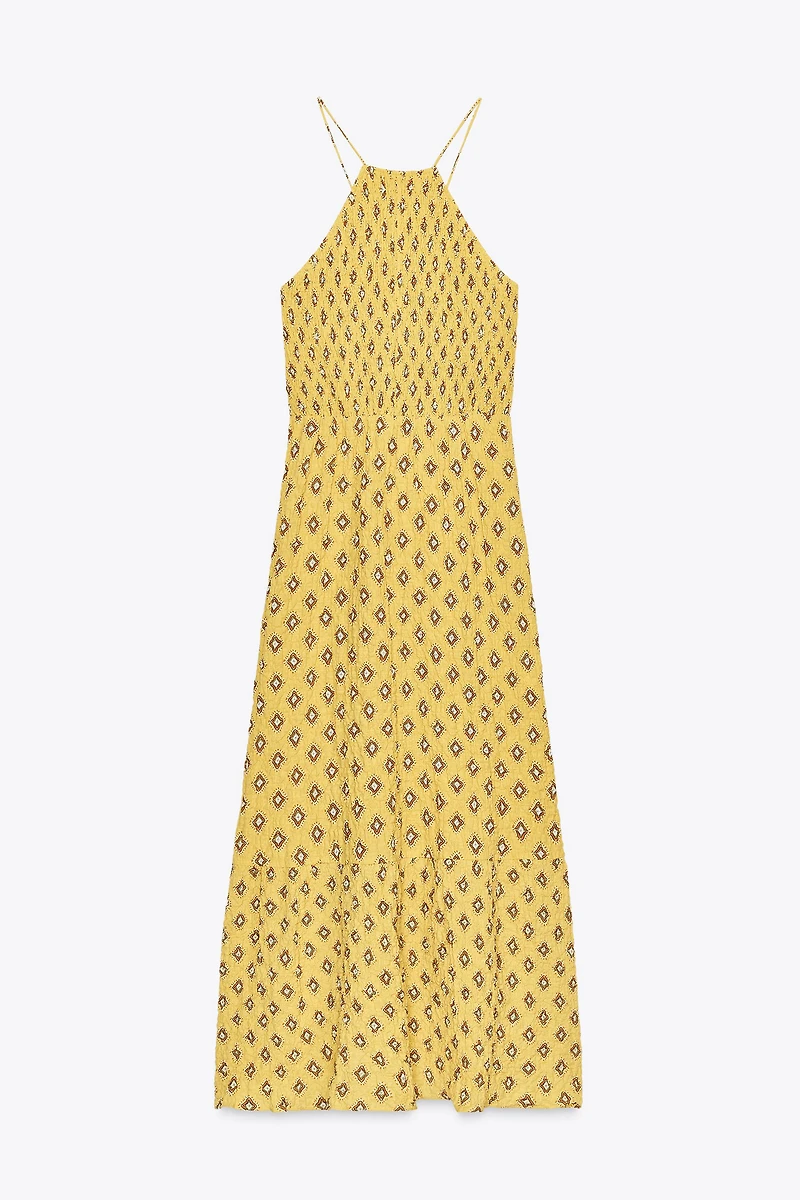 PRINTED MIDI DRESS