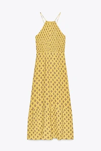 PRINTED MIDI DRESS