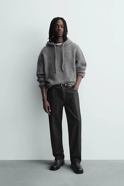 BRUSHED KNIT SWEATSHIRT