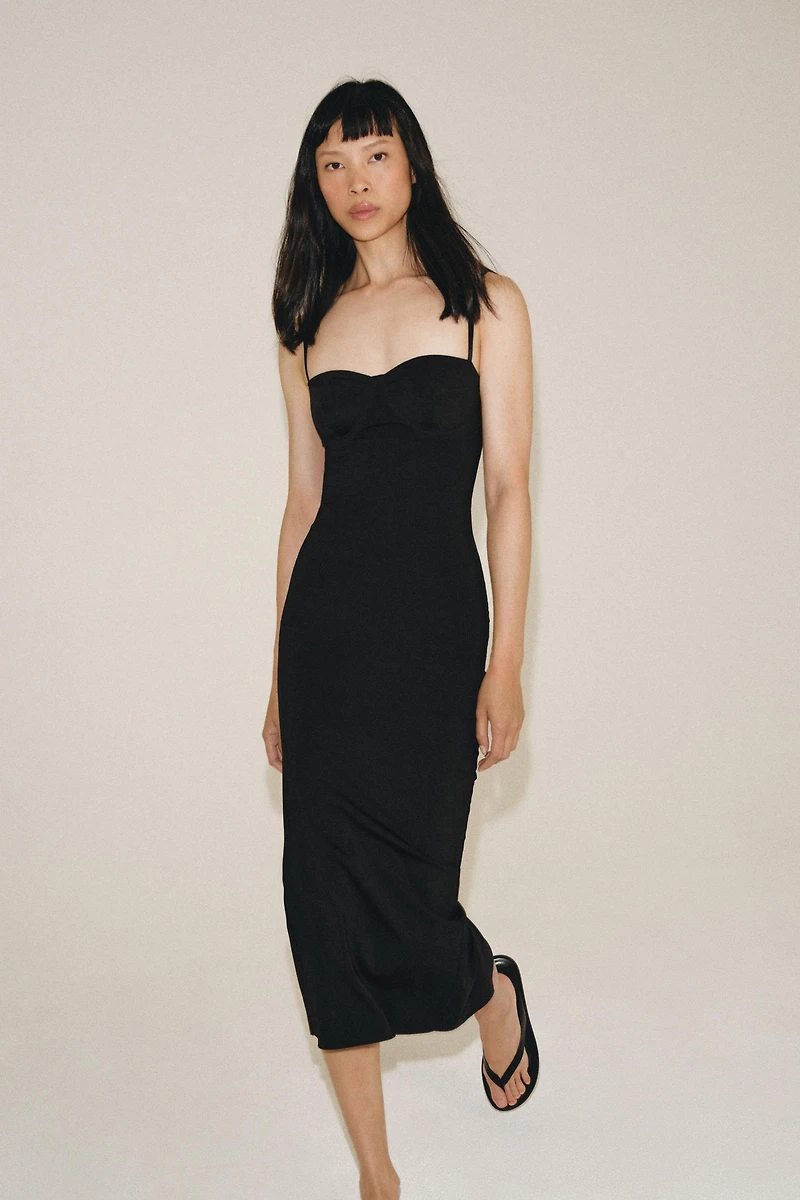 POLYAMIDE MIDI DRESS