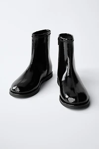 PATENT ANKLE BOOTS