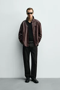 LEATHER OVERSHIRT