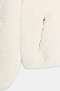 ANORAK EFFET MOUTON À CAPUCHE AVEC ISOLATION THERMIQUE