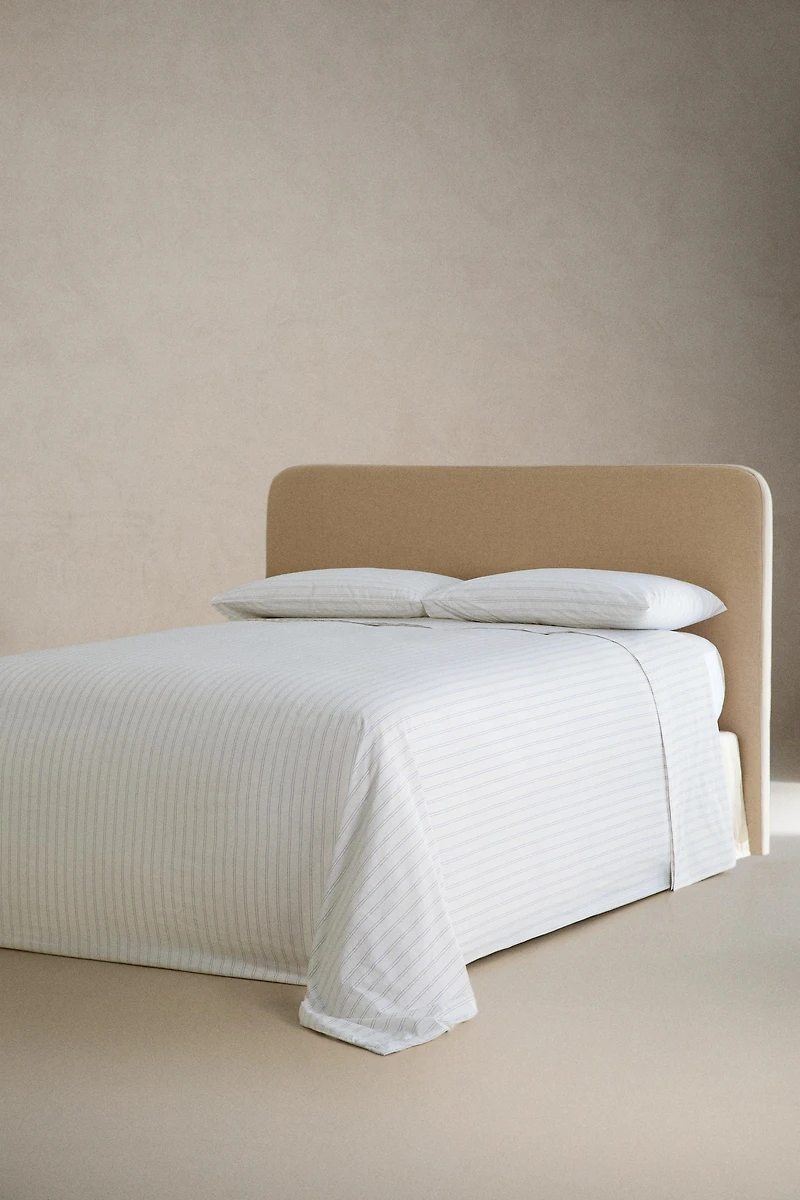 DOUBLE STRIPE COTTON FLAT SHEET