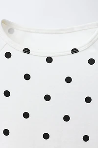 POLKA DOT T-SHIRT WITH MODAL
