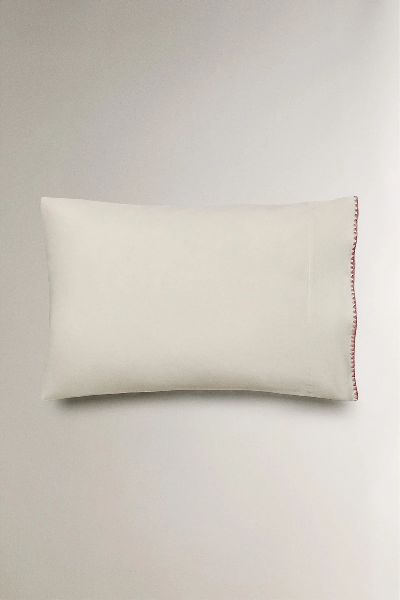 KIDS’ COTTON SHELL STITCH PILLOWCASE