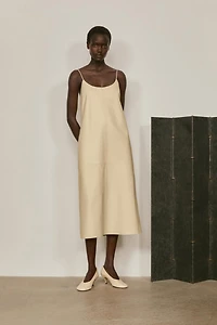 Robe midi en cuir nappa - LIMITED EDITION