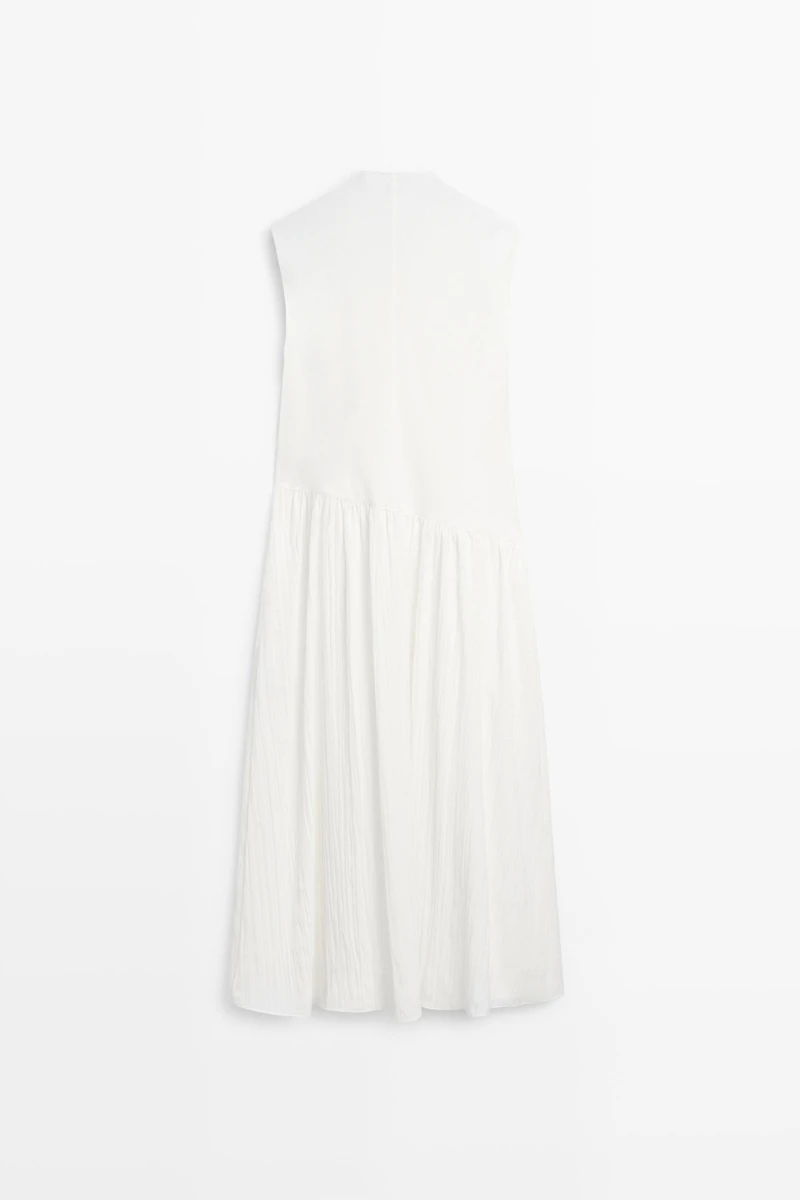Matching dress with pleated skirt