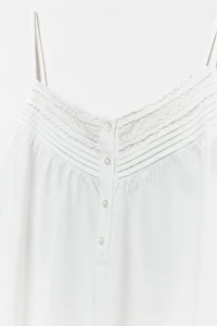 EMBROIDERED COTTON NIGHTGOWN