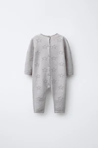 LONG KNIT JUMPSUIT WITH EMBROIDERED STARS