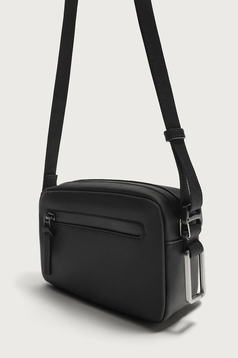 RUBBERIZED CROSSBODY BAG