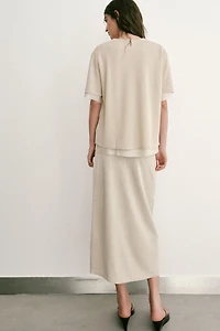 COMBINATION KNIT TOP