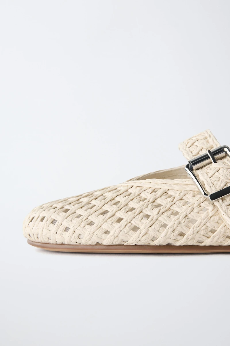 BALLERINES EFFET RAFIA
