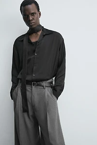 PANTALON COUPE LARGE PLIS