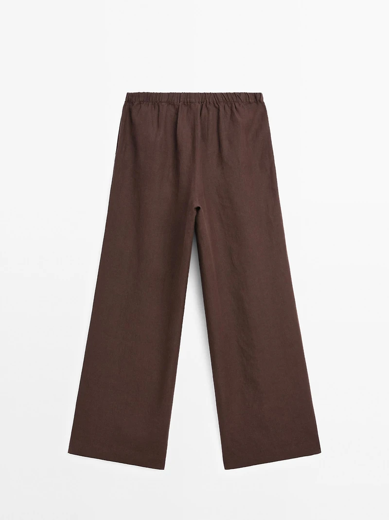 Flowing 100% linen trousers