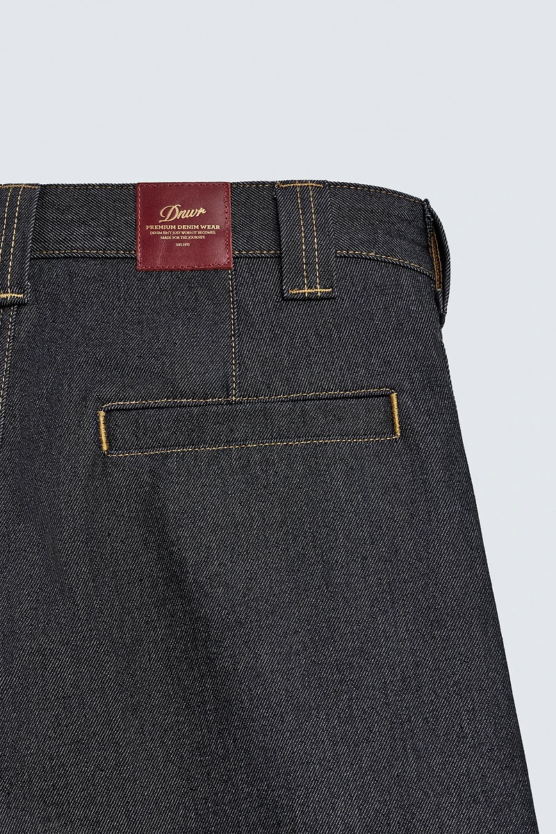 RELAXED FIT DENIM JORTS