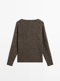 Mouliné V-neck knit jumper