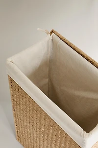 FABRIC-LINED LAUNDRY HAMPER