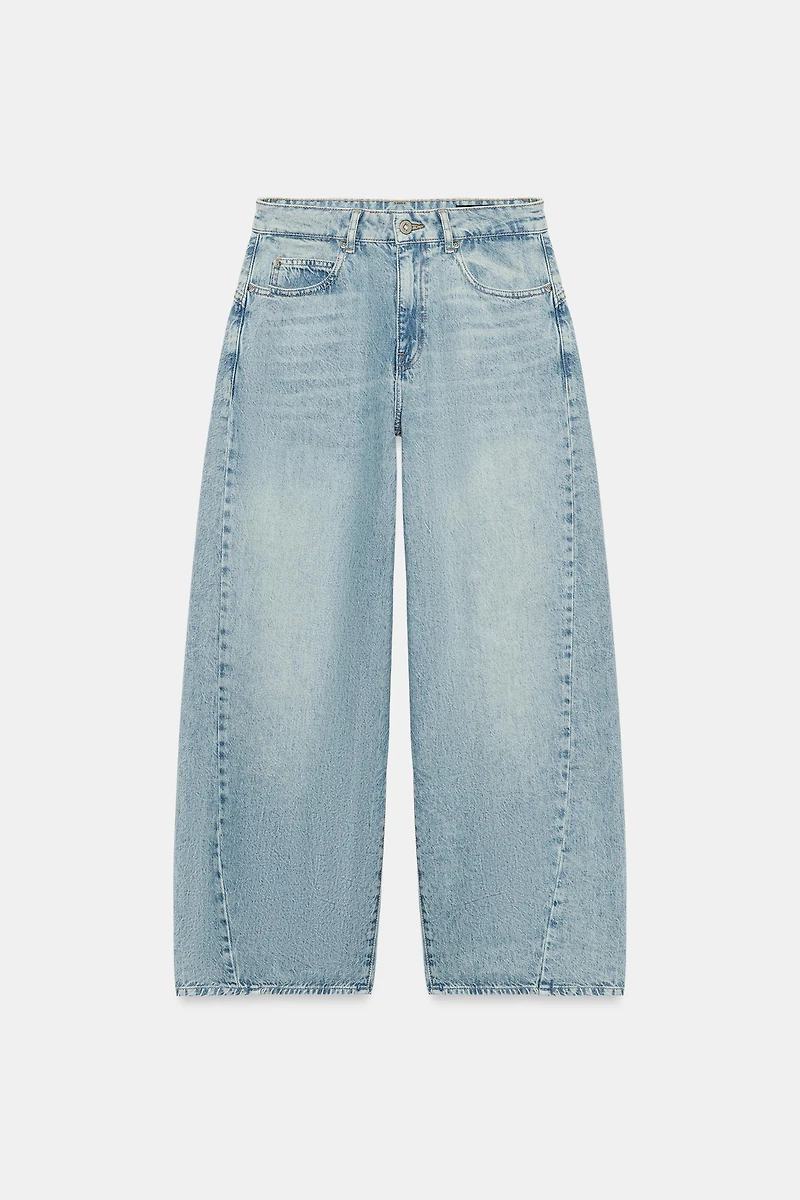 ZW COLLECTION LOOSE BARREL MID-RISE JEANS