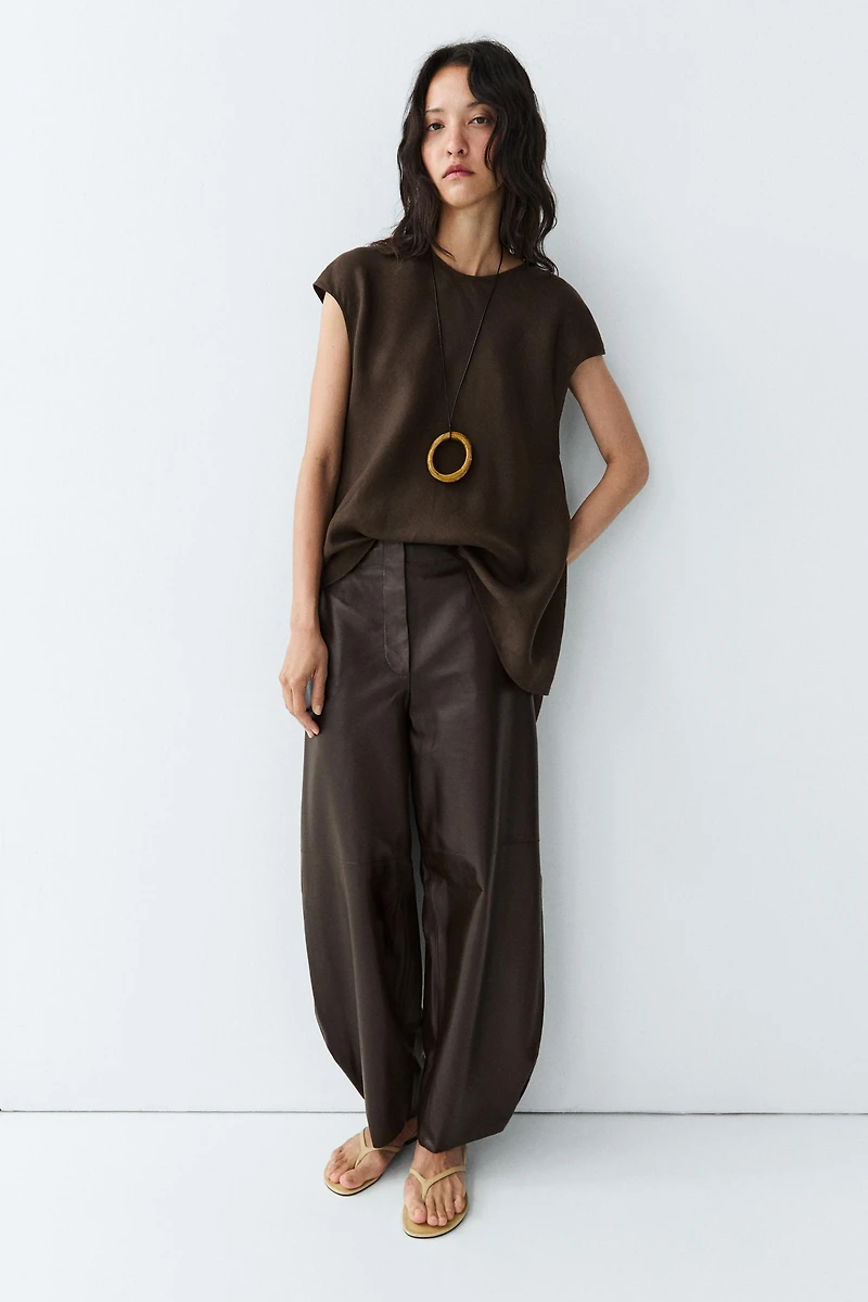 Top asymétrique 100 % lin