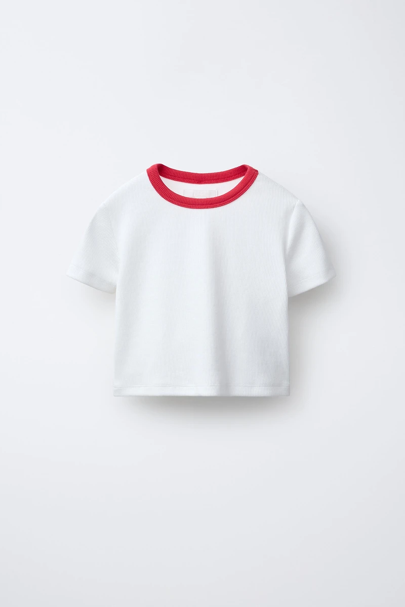 STRIPED SHIRT PACK WITH CONTRAST RIB T-SHIRT