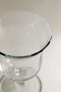 FACETED RAISED DESIGN WINE GLASS