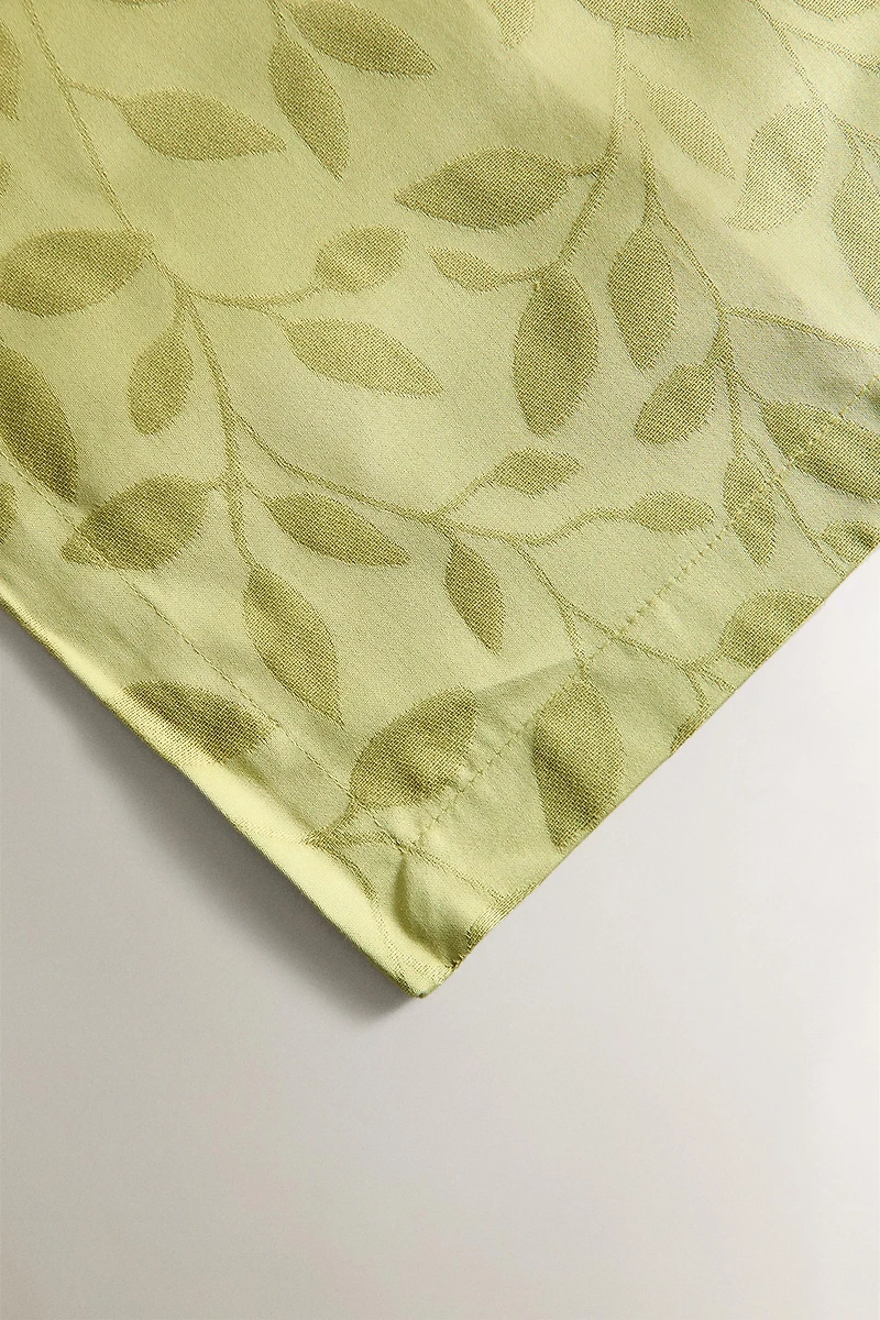 JACQUARD PLANT MOTIF TABLE RUNNER