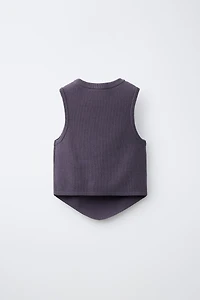 MIRROR EMBELLISHED KNIT TOP
