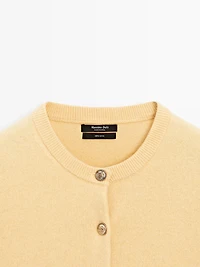 Cardigan boutons dorés 100 % laine