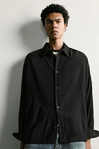 RELAXED FIT TEXTURED OVERSHIRT