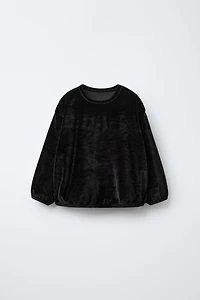 VELVET T-SHIRT WITH BOWS