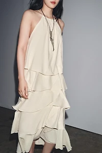 ZW COLLECTION RUFFLED HALTER DRESS