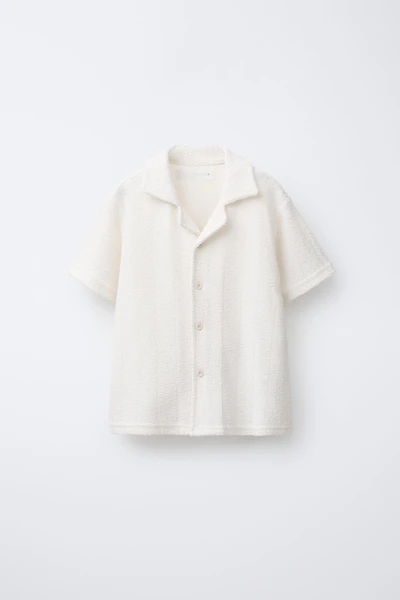 TEXTURED RUSTIC SPREAD COLLAR SHIRT