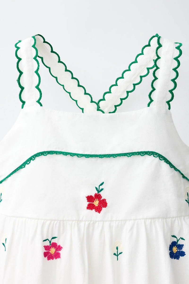 EMBROIDERED FLORAL DRESS