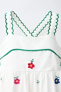 EMBROIDERED FLORAL DRESS