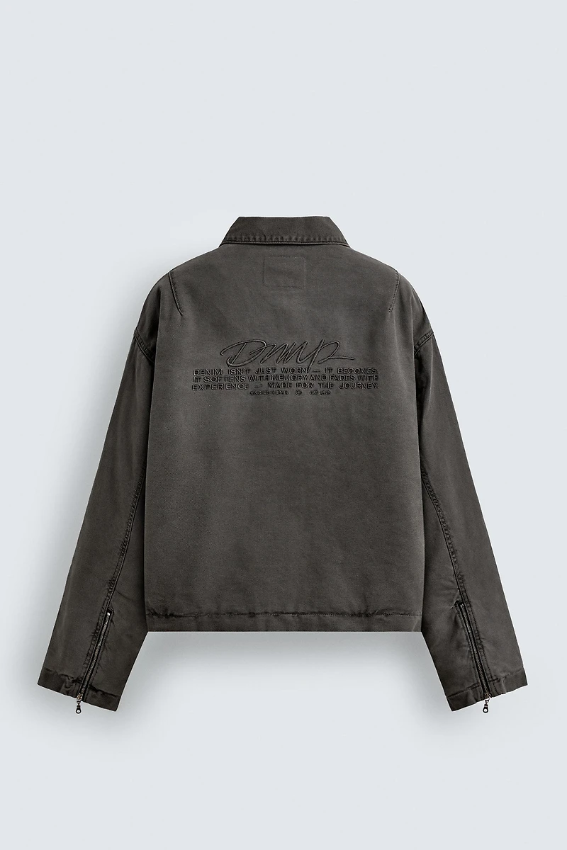 EMBROIDERED CROPPED FIT JACKET