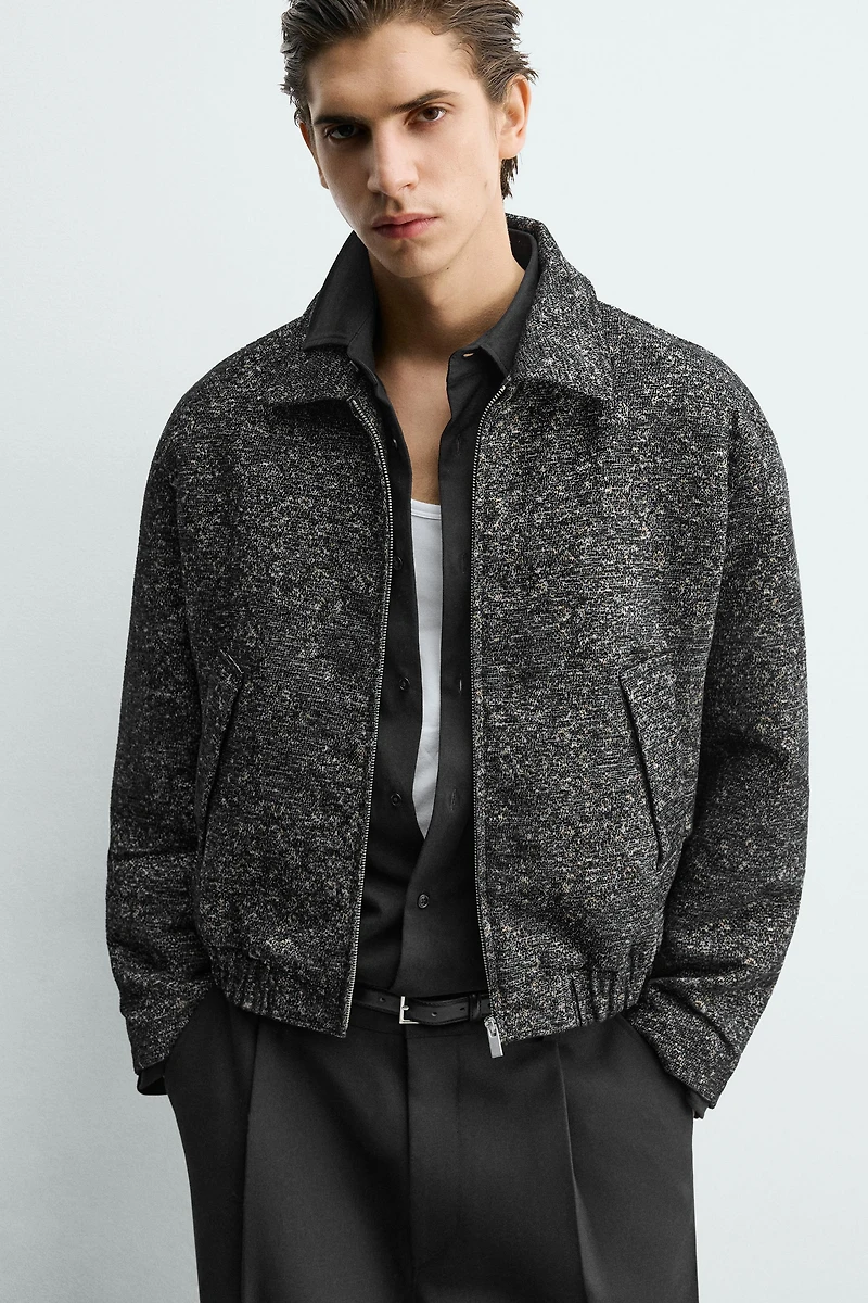 TEXTURED JACQUARD JACKET