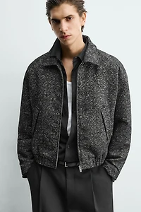 TEXTURED JACQUARD JACKET