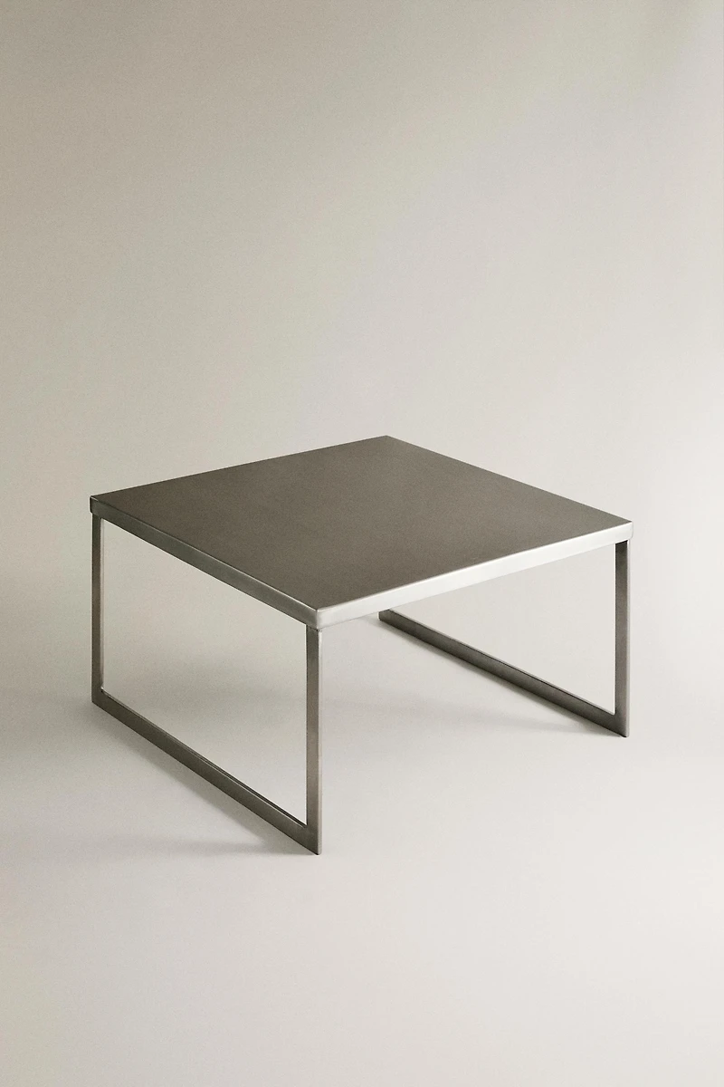TABLE D'APPOINT CARRÉE INOX