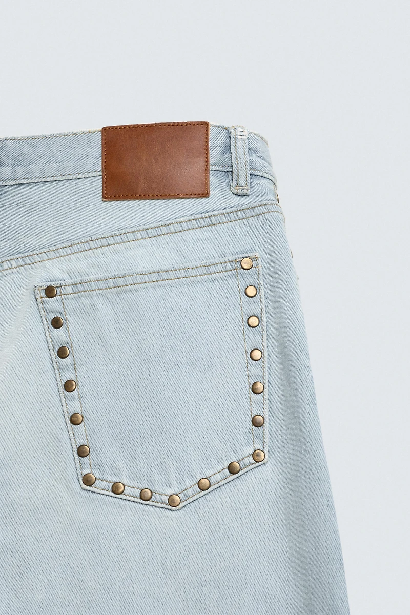 STRAIGHT FIT JEANS WITH METAL STUDS